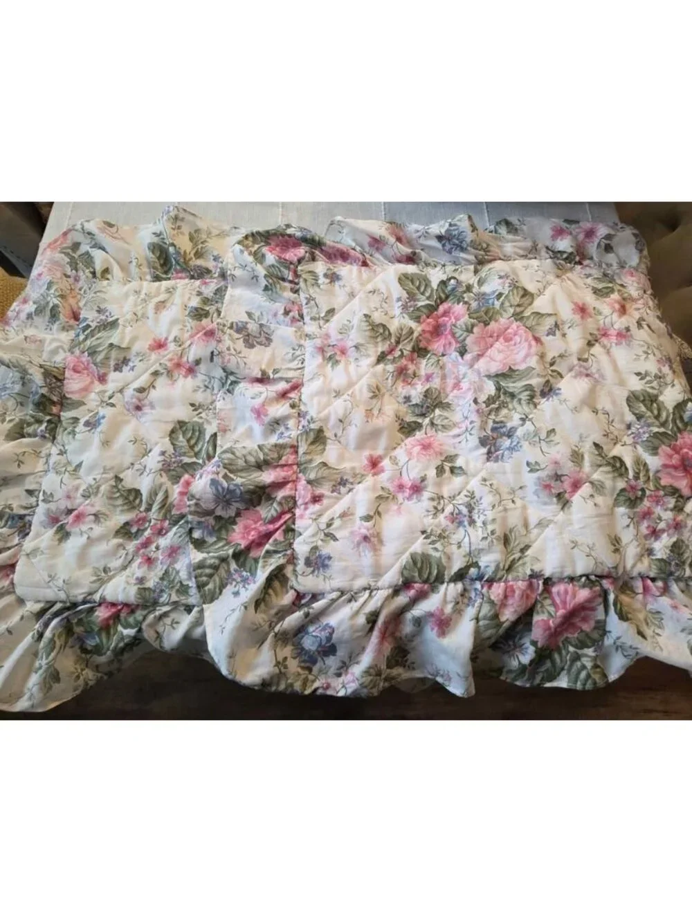 Vintage king floral shams set